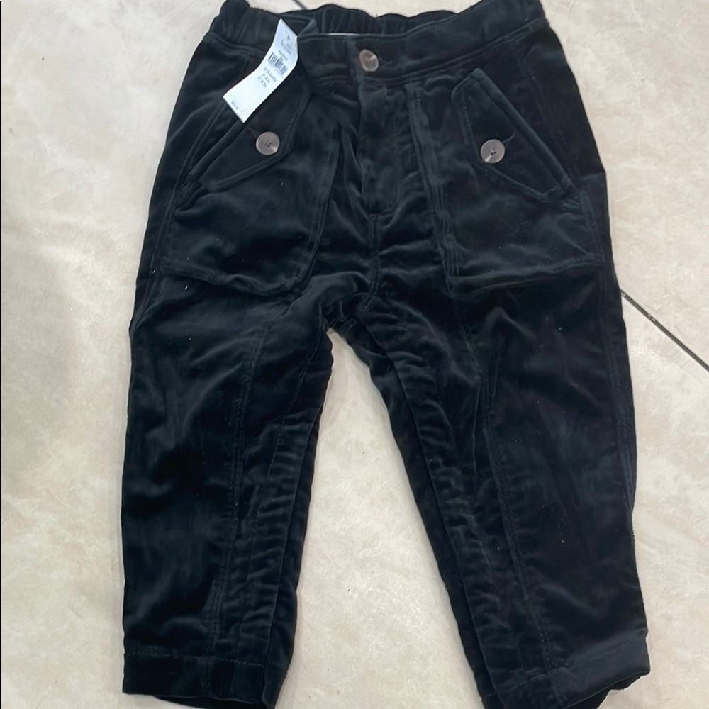 Kids Black velvet Pants